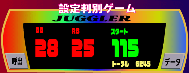 ジャグラー設定判別ゲーム